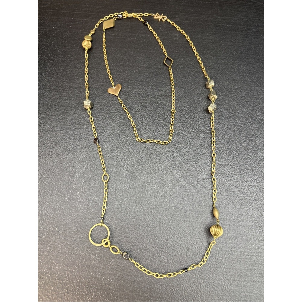 Beautiful Sapphire and Pyrite Multi Disc Necklace